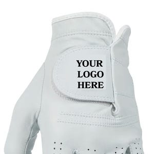 White Premium Personalized Cabretta Leather Golf Glove (MEN) Customizable - The Perfect Golf Gift