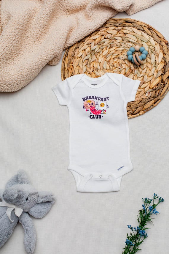Retro Breakfast Club Onesies® Brand Breakfast Bodysuit Food