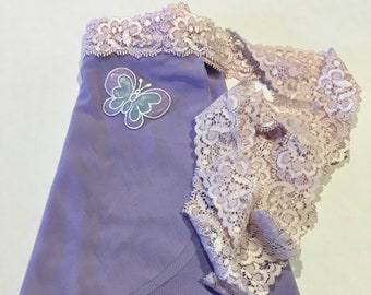 YOUTH/CHILD  Dance/Ballet Short LAvender Wrap Skirt with A Butterfly