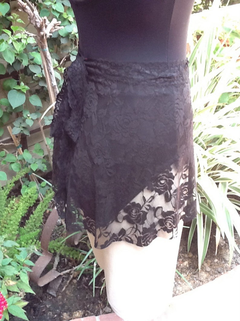Dance Ballet Wrap Skirt in Black Lace | Etsy