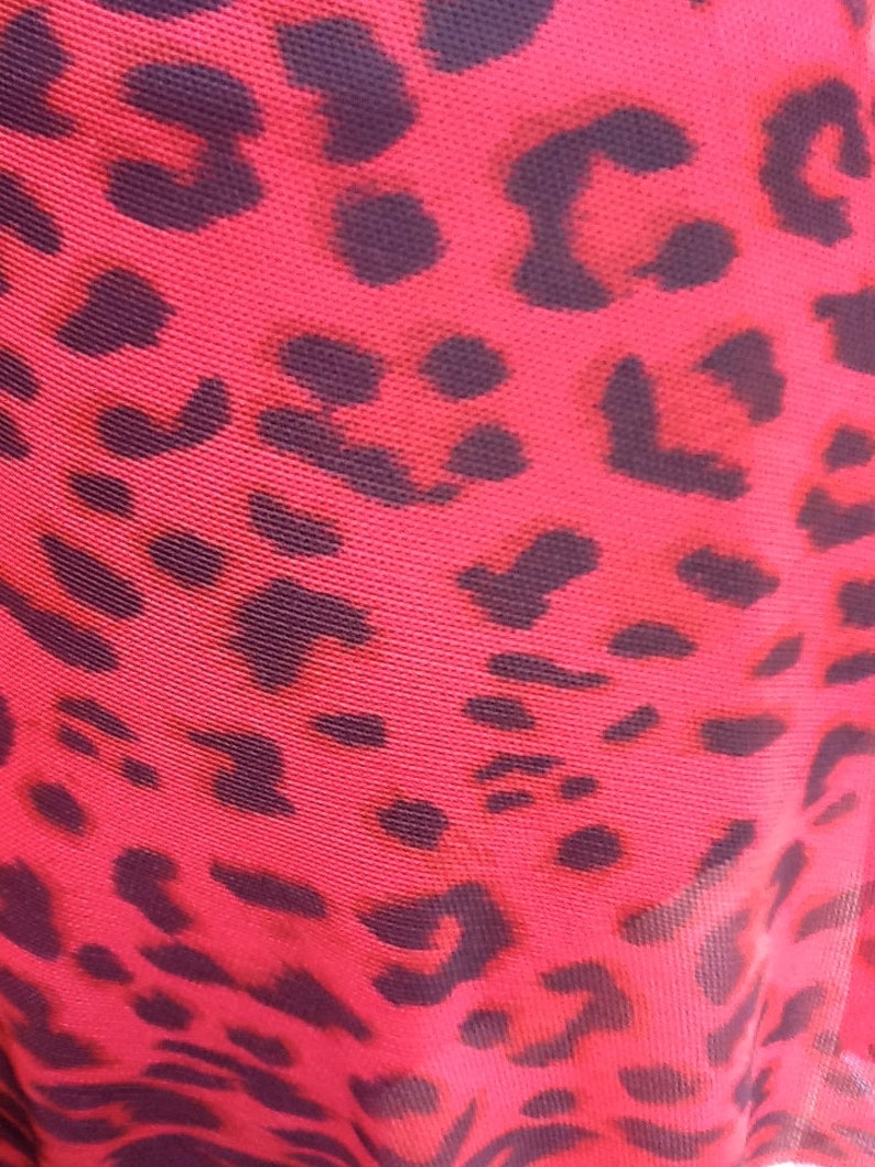 Adult All Stretch Short Wrap Skirt for Dancers in Red Cheetah image 3