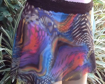 Ballet/Dance Wrap Skirt Colorful Print