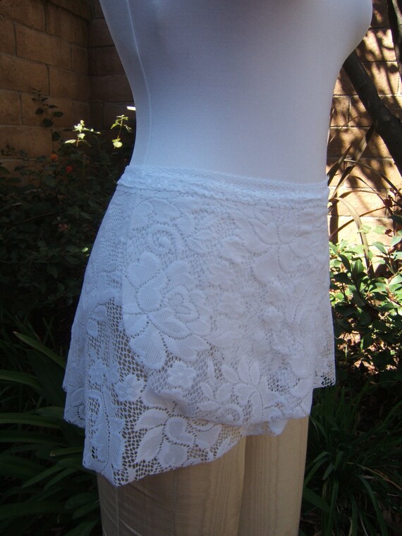 Items similar to Dance Ballet- Wrap Skirt in Large White Lace Pattern ...