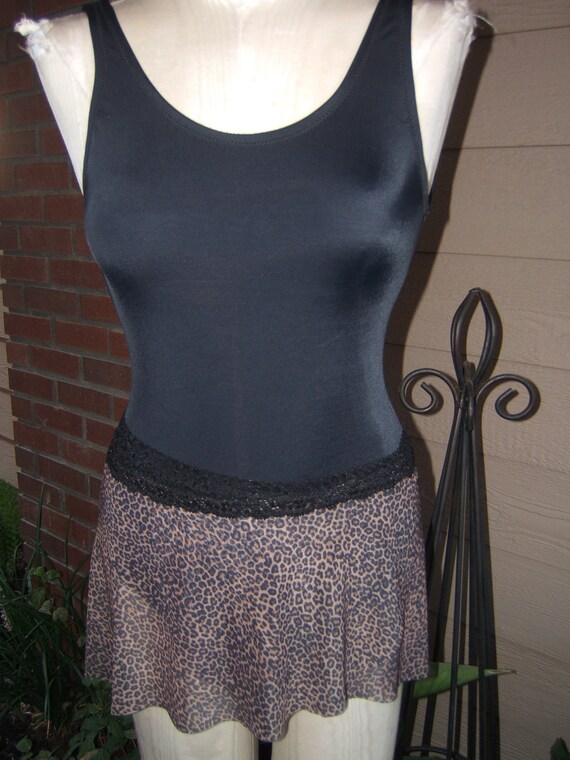 Ballet Dance Wrap Skirt in Leopard Print on Mesh Etsy
