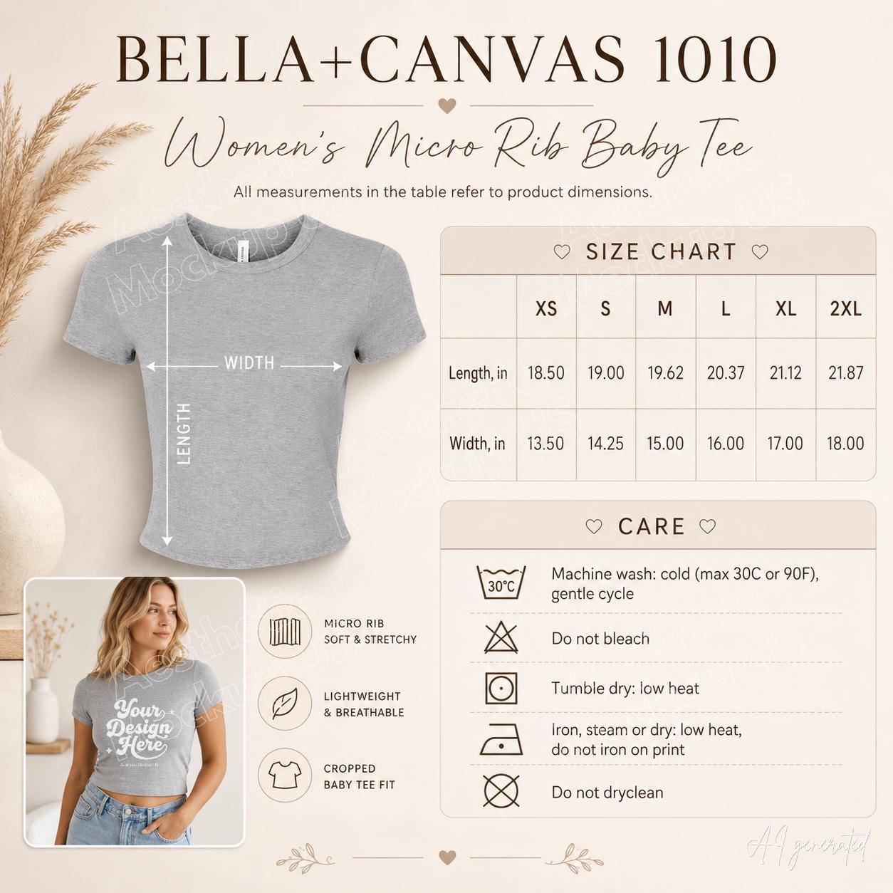 Baby Tee Size Chart Women - Etsy Canada