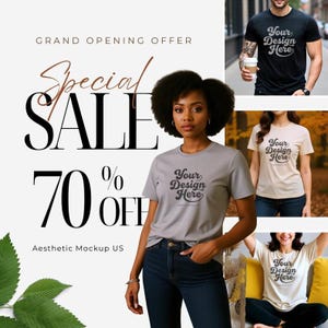 White Bella Canvas 3001Y Mockup | Youth T-Shirt Mockup | Kids Tee Girl Model | Boho Lifestyle Youth Tee PNG Mock BC 3001Y mockups image 6