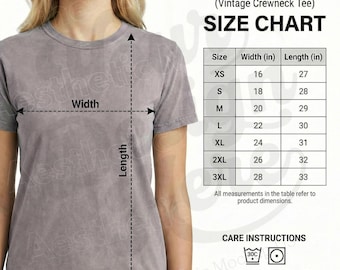 Lane Seven LST002 Size Chart | Unisex Long Sleeve Shirt | Care instructions for Etsy Printify POD sellers
