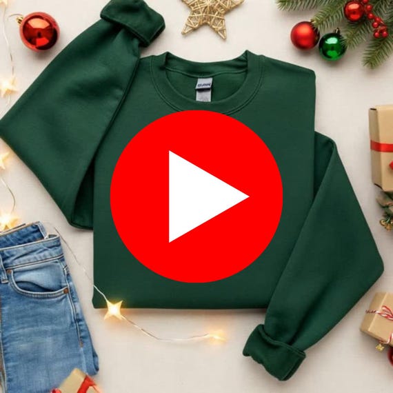 Gildan 18000 Forest Green Sweatshirt Fall Halloween Christmas Video Mockup| Flay lay Folded Shirt Mock-up Video MP4
