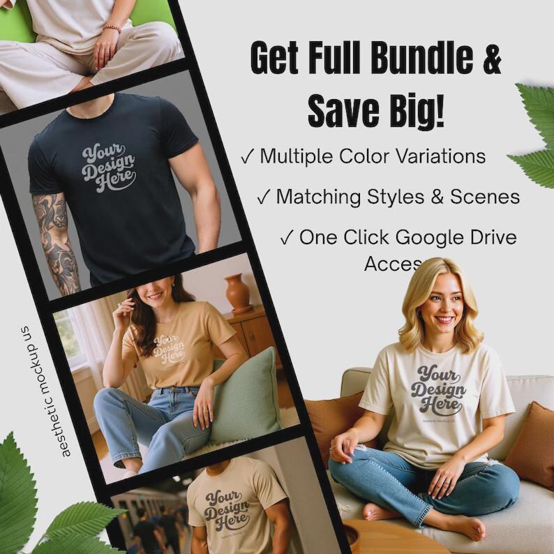 White Bella Canvas 3001Y Mockup | Youth T-Shirt Mockup | Kids Tee Girl Model | Boho Lifestyle Youth Tee PNG Mock BC 3001Y mockups image 7