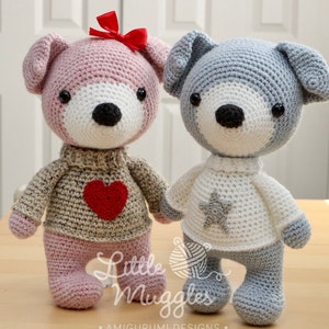 Amigurumi Crochet Pattern - Lila and Finn - Puppy Dogs!
