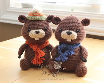 Amigurumi Crochet Pattern - Bucky the Beaver