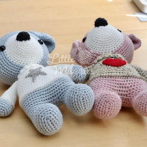 Amigurumi Crochet Pattern Lila and Finn Puppy Dogs image 6