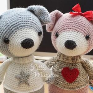 Amigurumi Crochet Pattern Lila and Finn Puppy Dogs image 4