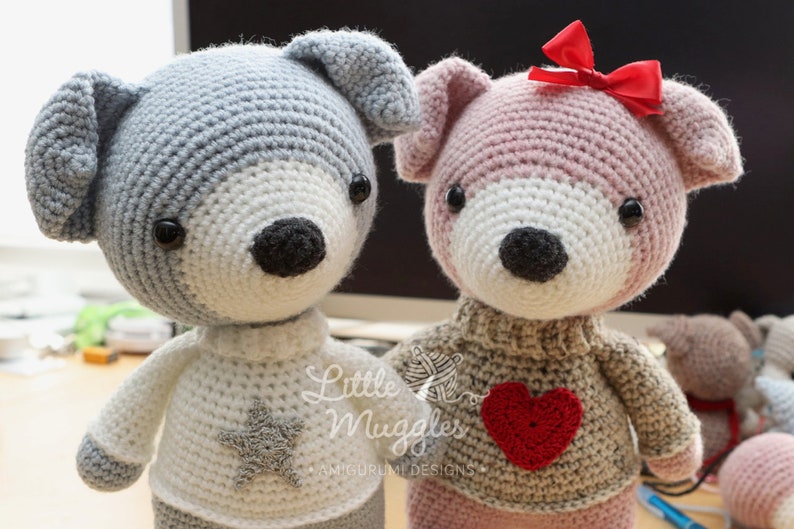 Amigurumi Crochet Pattern Lila and Finn Puppy Dogs image 4