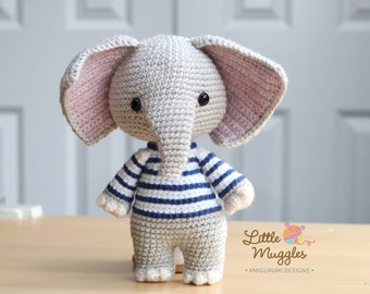 Amigurumi Crochet Pattern - Emery the Elephant