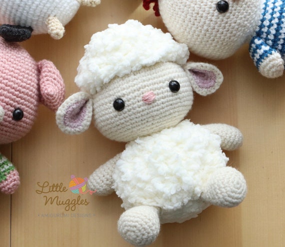 あみぐるみかぎ針編みパターン - 羊のサディ - Etsy 日本