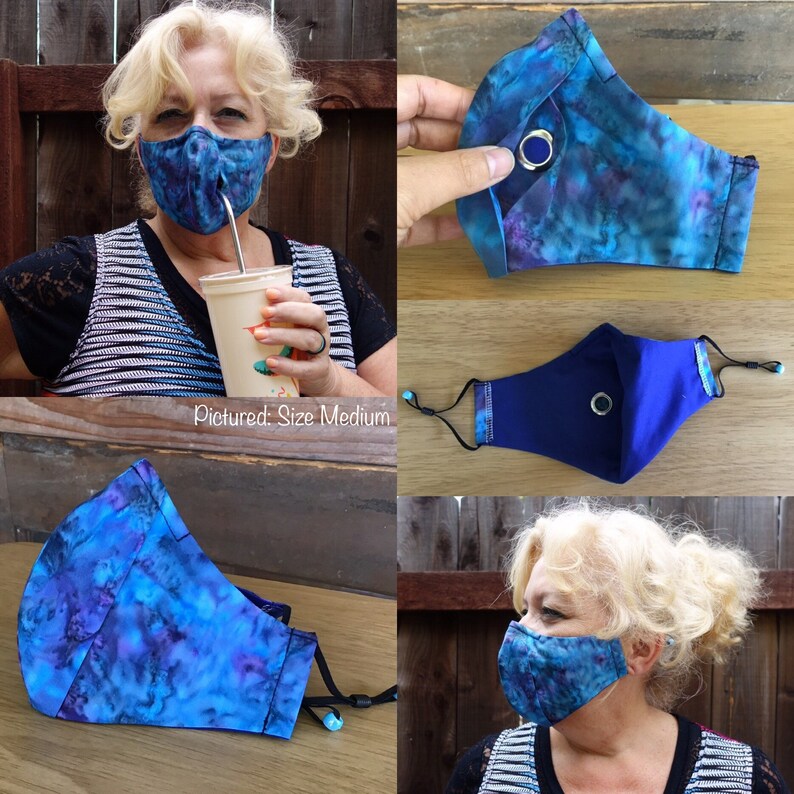 The Socialite Straw Hole Face Mask covered open grommet for image 3