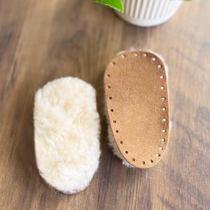 Sheepskin Crochet Bootie Soles
