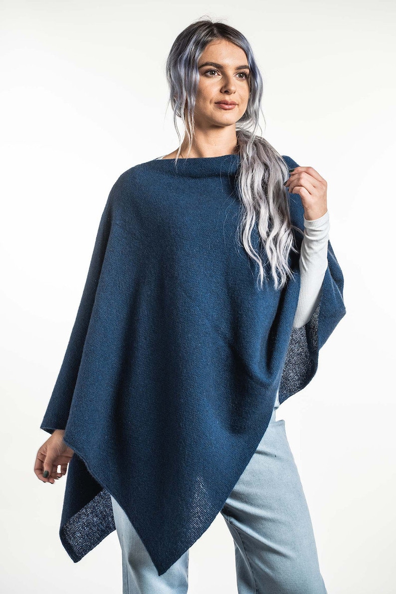 Neuseeland Made Possum Merino Zwei-Wege-Poncho Bild 1