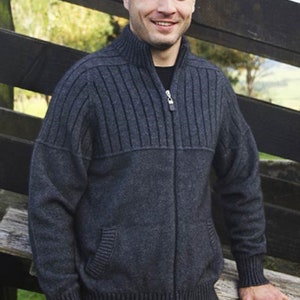 Possum Merino Men's Full Zip Jacket with Pockets