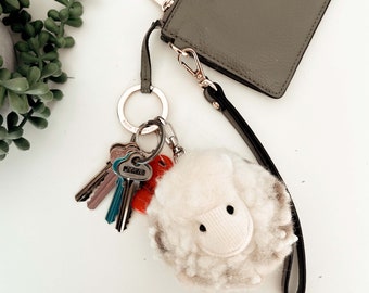 Woolly Sheep Bag Charm & Key Chain