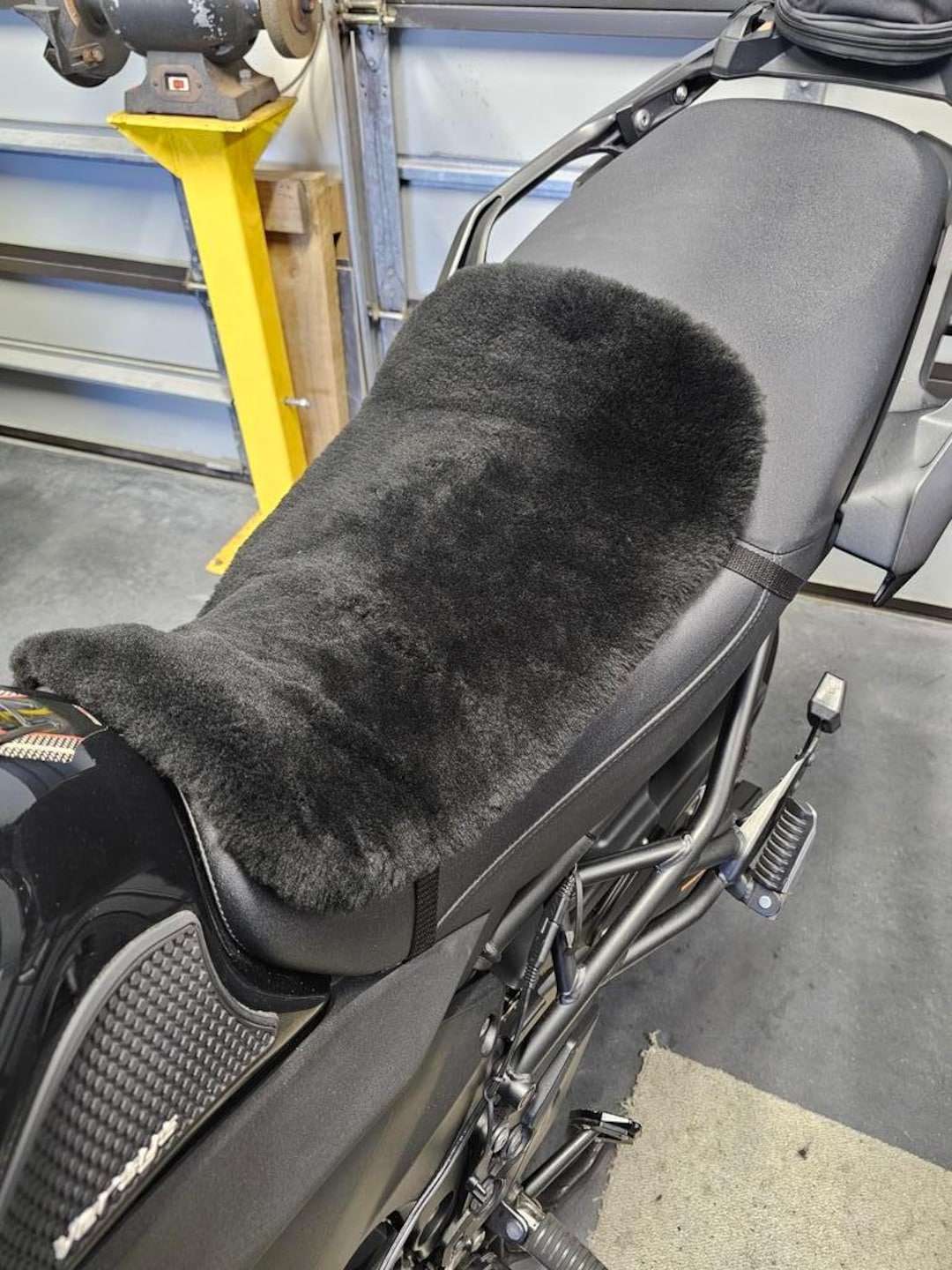Accessoire Moto Confort Long Trajet Coussin Selle Peau De Mouton