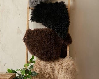 Long Wool Sheepskin Offcuts - Assorted Colours