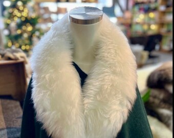 Luxurious Winter Sheepskin Fur Scarf