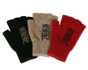 Possum Merino Koru Fingerless Gloves