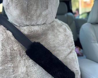 Sheepskin Seat Car Belt Cover Sheepskin Seat Belt Shoulder Pad