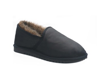 Naturally Warm Possum Fur & Nappa Leather Sheepskin Slippers - Made in New Zealand