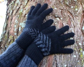 New Zealand Made Possum Merino Fern Gloves