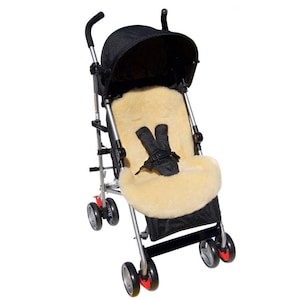 Short Wool Lambskin Stroller Pram Liner