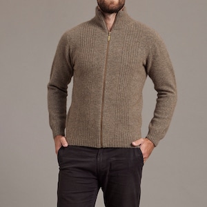 Possum Merino Rib Front Jacket