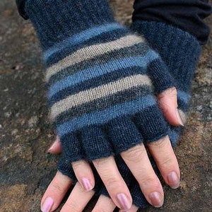 Possum Merino Multi Stripe Fingerless Glove