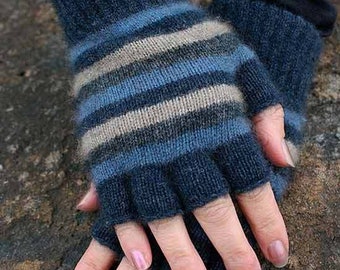 Possum Merino Multi Stripe Fingerless Glove