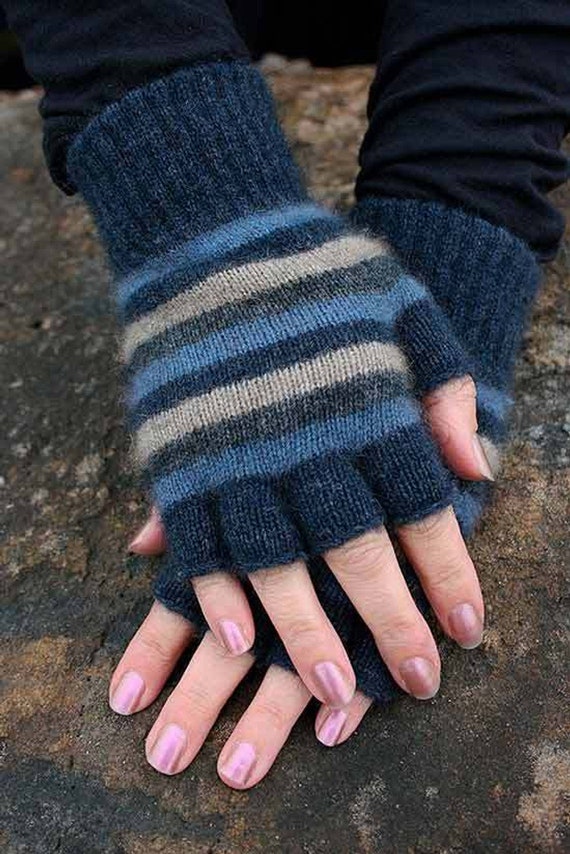 Possum Merino Multi Stripe Fingerless Glove