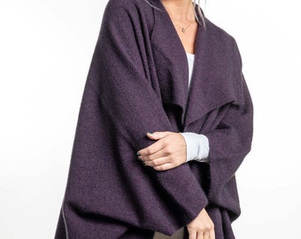 New Zealand Made Possum Merino Moss Stitch Shrug