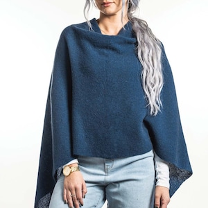 Neuseeland Made Possum Merino Zwei-Wege-Poncho Bild 2