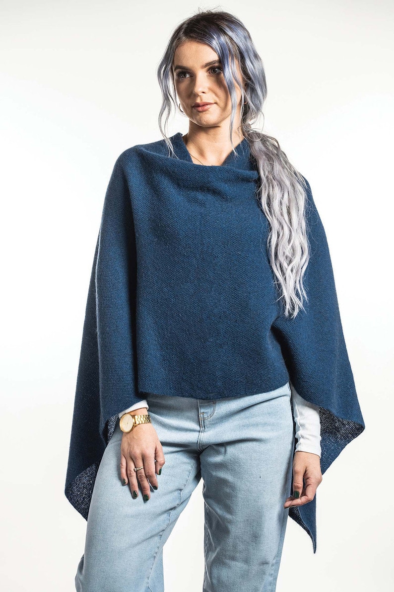 Neuseeland Made Possum Merino Zwei-Wege-Poncho Bild 2