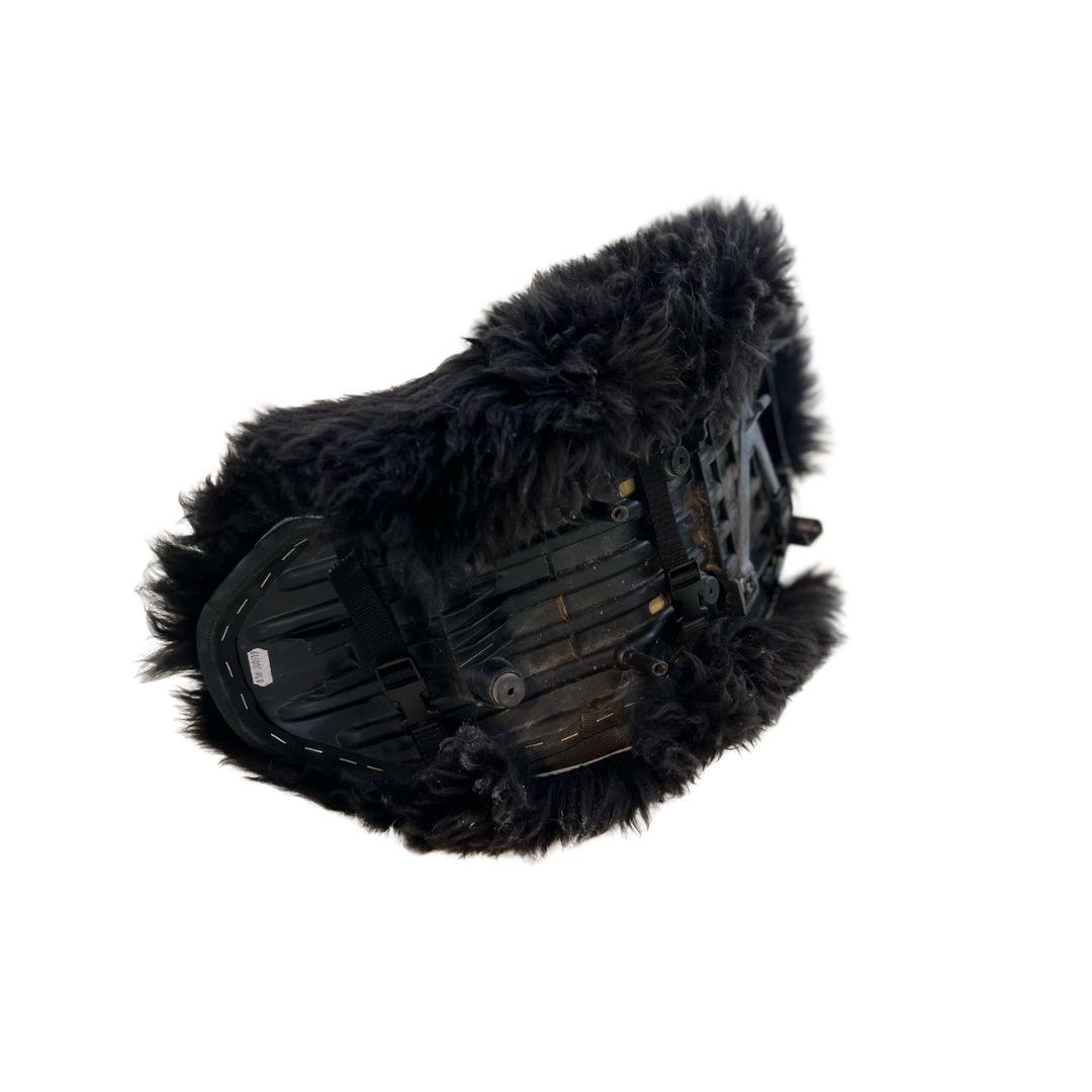 Coprisedile Universale Per Moto In Pelle Di Pecora, Protezione Per Sedili Comfort Con Cinghie, Pelle Di Agnello Merino Premium Di Lusso, Previene Le Piaghe Del Motociclista - Italia - Foto 5