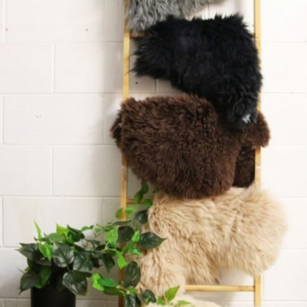 Large Long Wool Sheepskin Offcuts - Assorted Colours