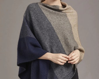 New Zealand Made Possum Merino Ombre Poncho