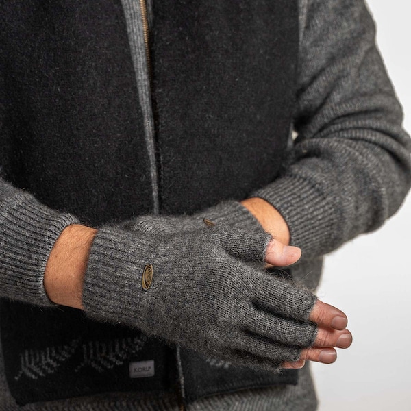 Gants sans doigts Possum Merino