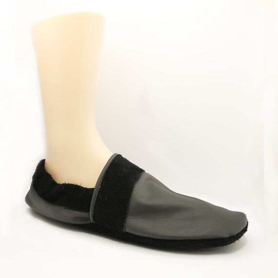 Soft sole leather slippers cheap
