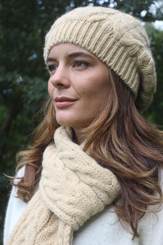 Pure Alpaca Cable Beanie