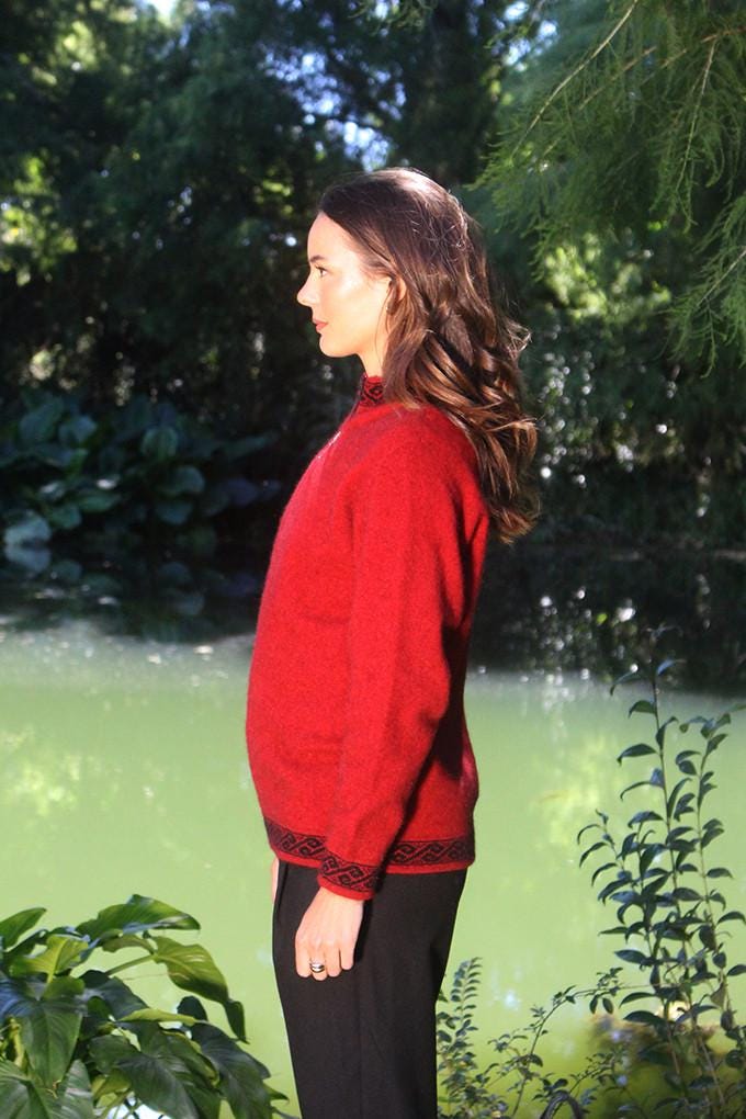 ポッサムメリノモチーフジップカーディガン - Etsy 日本