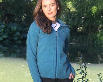 Chaqueta de cable Possum Merino Rangitoto