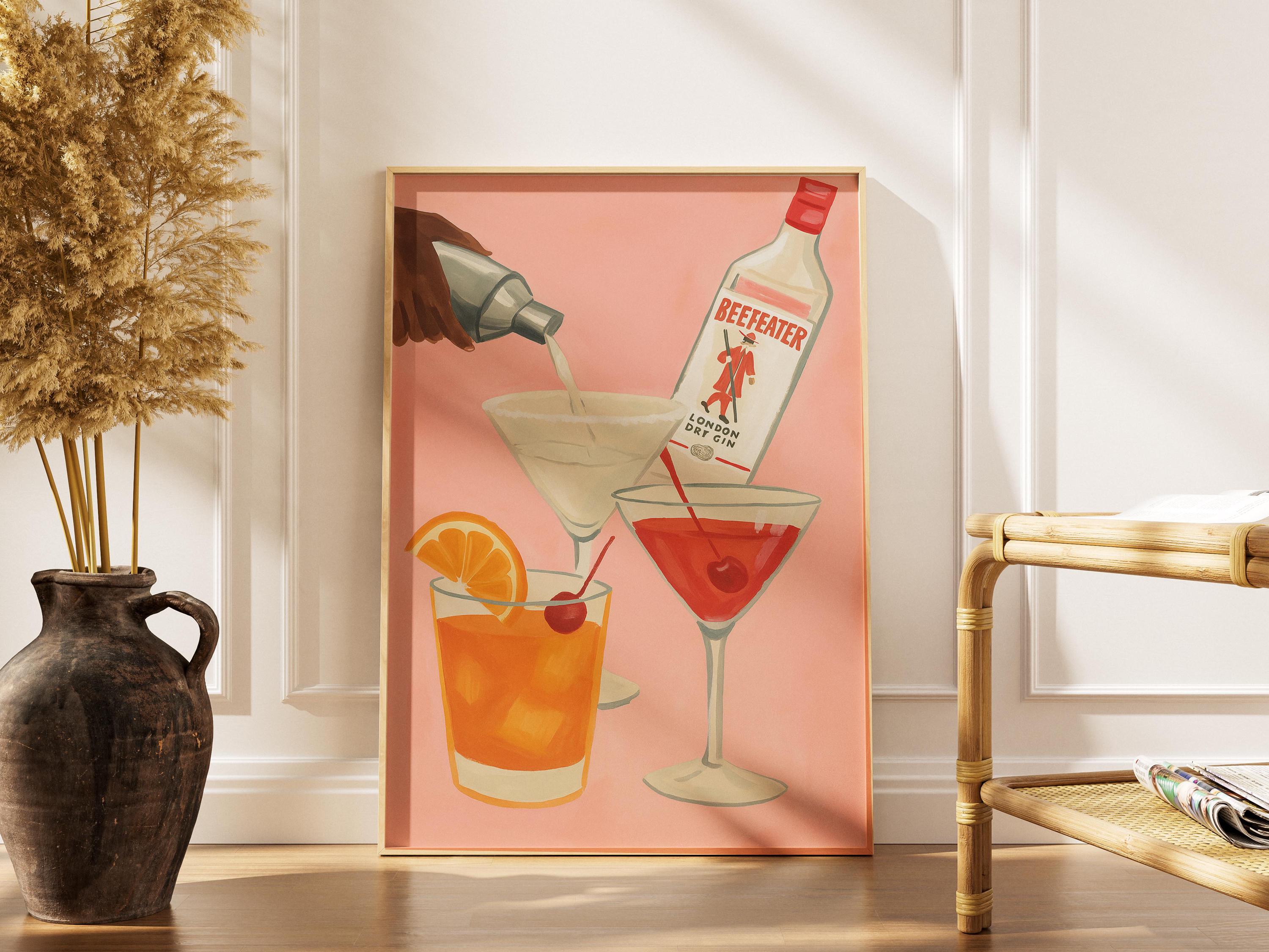 壁飾りかがみ　ビフィータ　ドライジン Beefeater gin art - Etsy 日本