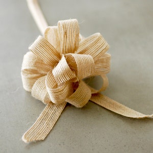 Natural Burlap Jute Pull Bows, Sustainable Gift packaging, Christmas Gifts, Burlap bows for Christmas presents, Special occasion bow